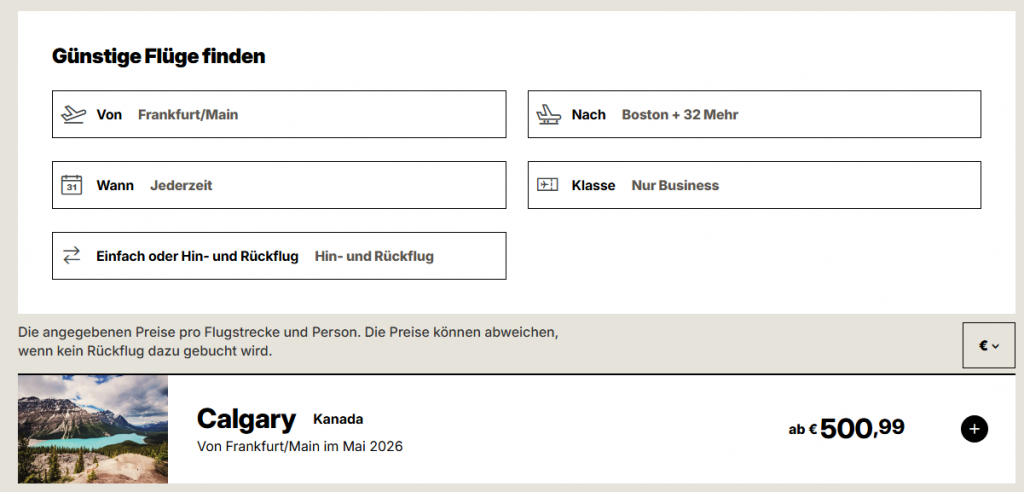 Flugpreise ab 500€